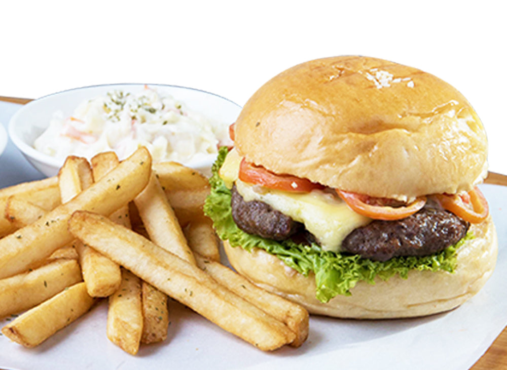 Surprise your next cookout with this incredibly cheesy, juicy angus burger from AllAmerican! 
