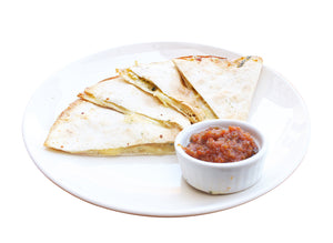 AllAmerican's quesadilla is available in classic cheese paired with salsa dip!