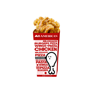 Nibble on bits of fun with AllAmerican's Chicken Nibblers! Made with crispy chicken tenders, available in three flavors: classic, cheese, and sour cream.